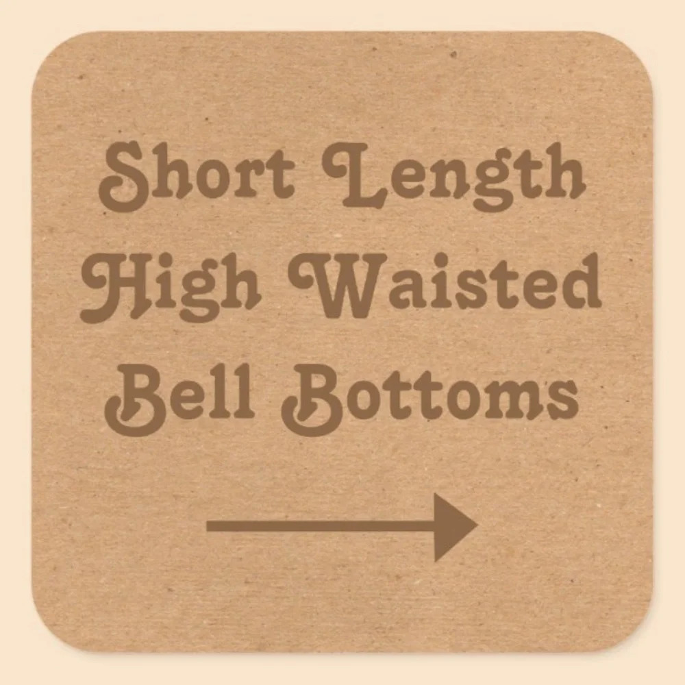SHORT LENGTH HIGH WAISTED BELL BOTTOMS
